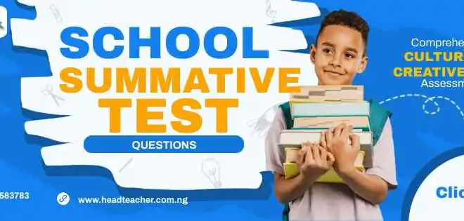 Cultural & Creative Arts 3rd Term Mid term/Summative Test Questions (Basic 4)