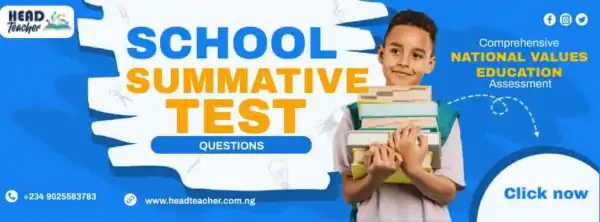 National Value Education 3rd Term Summative Test Question (Basic 4)